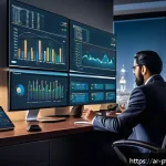 Home 20 보험 포트폴리오 리스크 평가 및 관리 전략 - A sophisticated office scene featuring a Middle Eastern insurance portfolio manager analyzing comple...